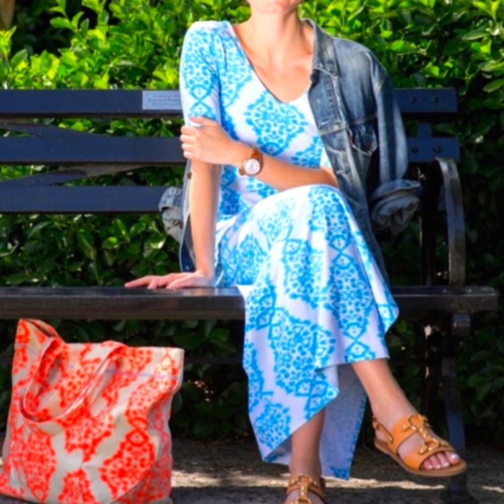 Persifor maxi dress ikat print